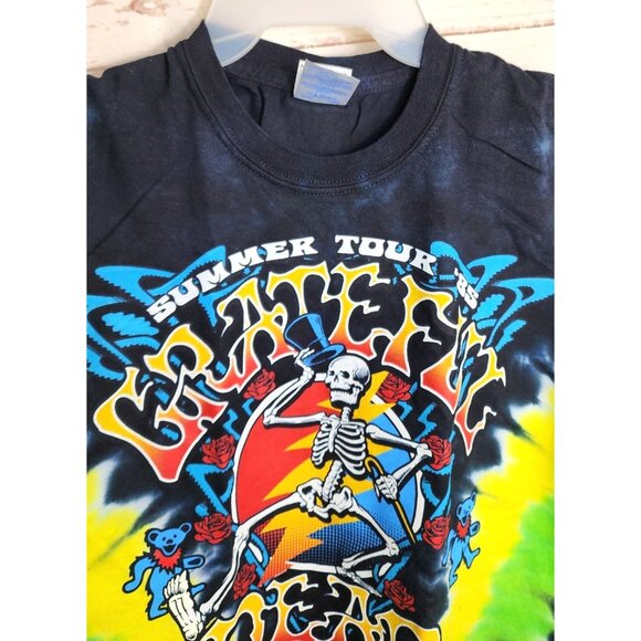 Gildan Ultra Cotton Medium Crew Neck Grateful Dead Skeleton Graphics Tie Dye Sho - Picture 15 of 16